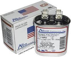 USA2031 - 7.5MFD 370/440V OVAL USA MADE CAPACITOR