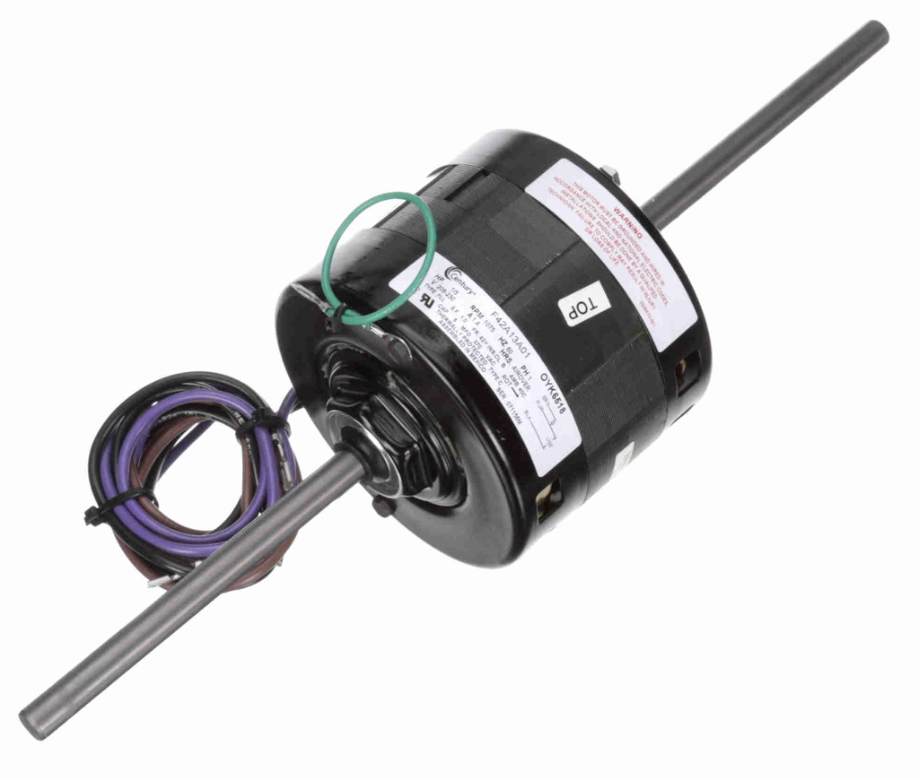 OYK6518 - Century OEM Replacement Motor, 1/5 HP, 1 Ph, 60 Hz, 208-230 V, 1075 RPM, 1 Speed, 42 Frame, SEMI ENCLOSED