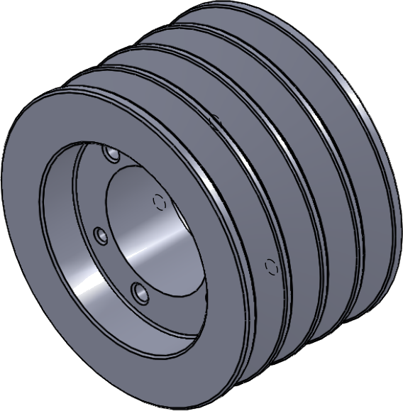 4B48SD - Quick Detach (QD) 4-Groove 5.15" OD Sheave A/B Belt Section