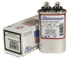 USA2037 - 12.5MFD 370/440V OVAL USA MADE CAPACITOR