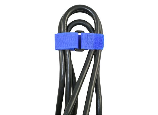 2086 - 8" Blue Hook & Loop Velcro Strip-Tie Fasteners with Buckle 8