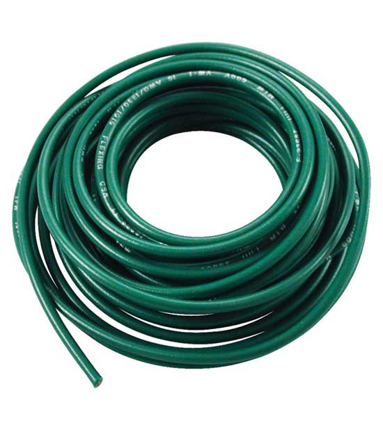 3185F - 1015 Motor "Hook-Up" Wire - Rated 105Â°C 18 AWG, Green 18 Ft