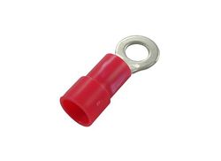 2020H - 8 AWG 1/4" Stud Red HD Vinyl Insulated Ring Terminal 4 Pcs