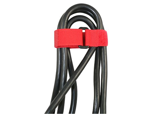 2082 - 8" Red Hook & Loop Velcro Strip-Tie Fasteners with Buckle 8