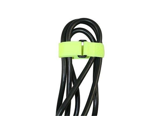 20813 - 8" Neon Yellow Hook & Loop Velcro Strip-Tie Fasteners with B