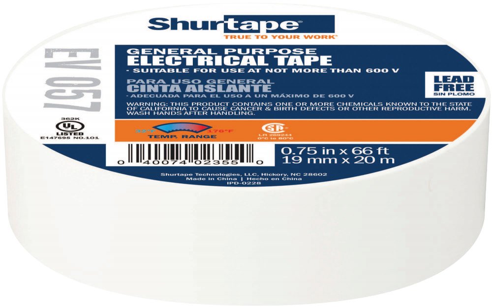 EV057WHI - EV 57 General Purpose White Electrical Tape