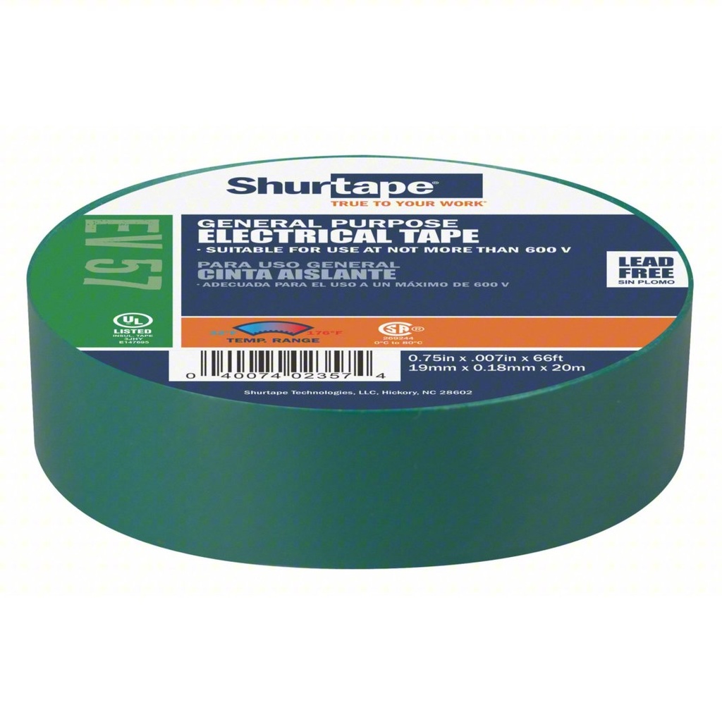 EV057GRE - EV 57 General Purpose Green Electrical Tape