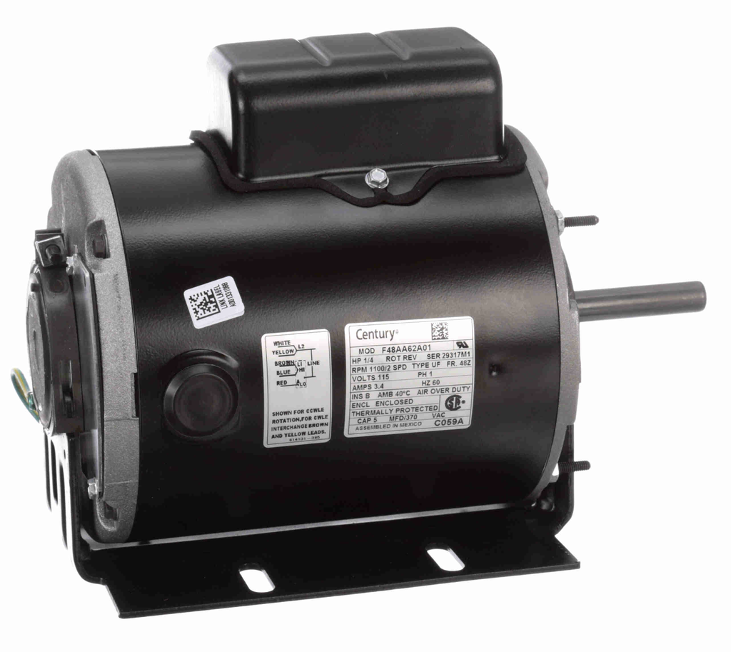 C059A - DD Fan Motor 1/4 HP 1Ph 60 HZ 115V 48Z FRAME TEAO