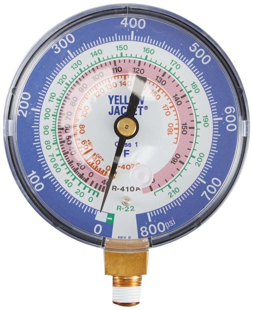 49134 - Replacement Low Side Pressure Gauge: R-22/R-407C/R-410A 3-1/8" 0-800 psi