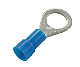 [2009H] 2009H - 16-14 AWG 1/4" Stud Blue Vinyl Insulated Ring Terminal 14 Pc