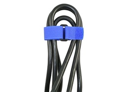 [2086] 2086 - 8" Blue Hook & Loop Velcro Strip-Tie Fasteners with Buckle 8