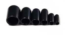 [4805H] 4805H - 1/8" thru 1/2" Assorted Black Vinyl Vacuum Caps 30 Pcs